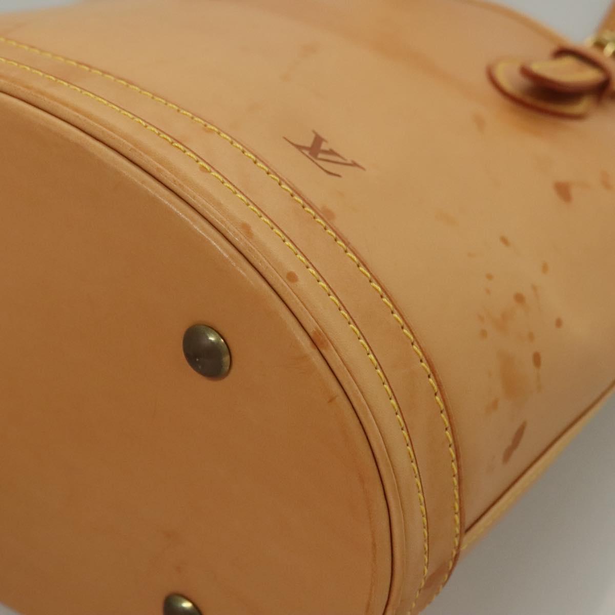 Louis Vuitton Bucket PM, Beige, Leather, shoulder