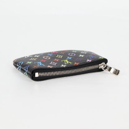 Louis Vuitton Pochette Clés, Black, Canvas, wallet