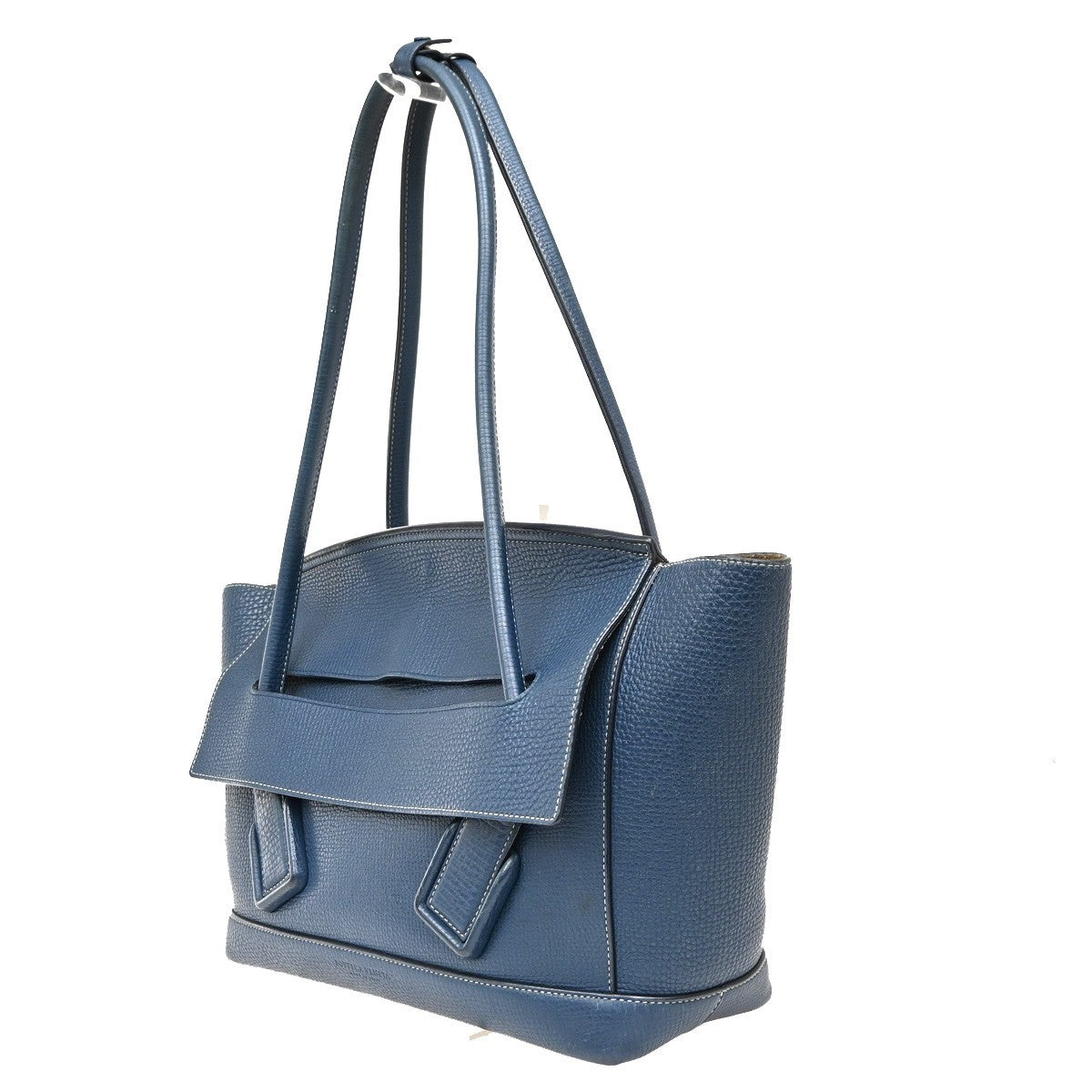 Bottega Veneta Arco Grainy Leather, Navy, Leather, Tote Bag