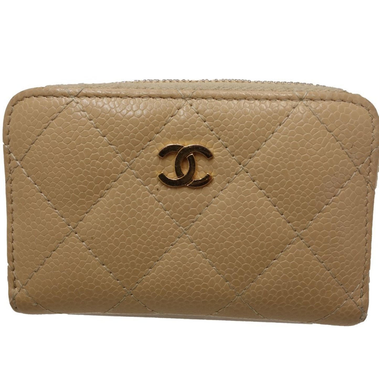 Chanel, Beige, Leather, wallet