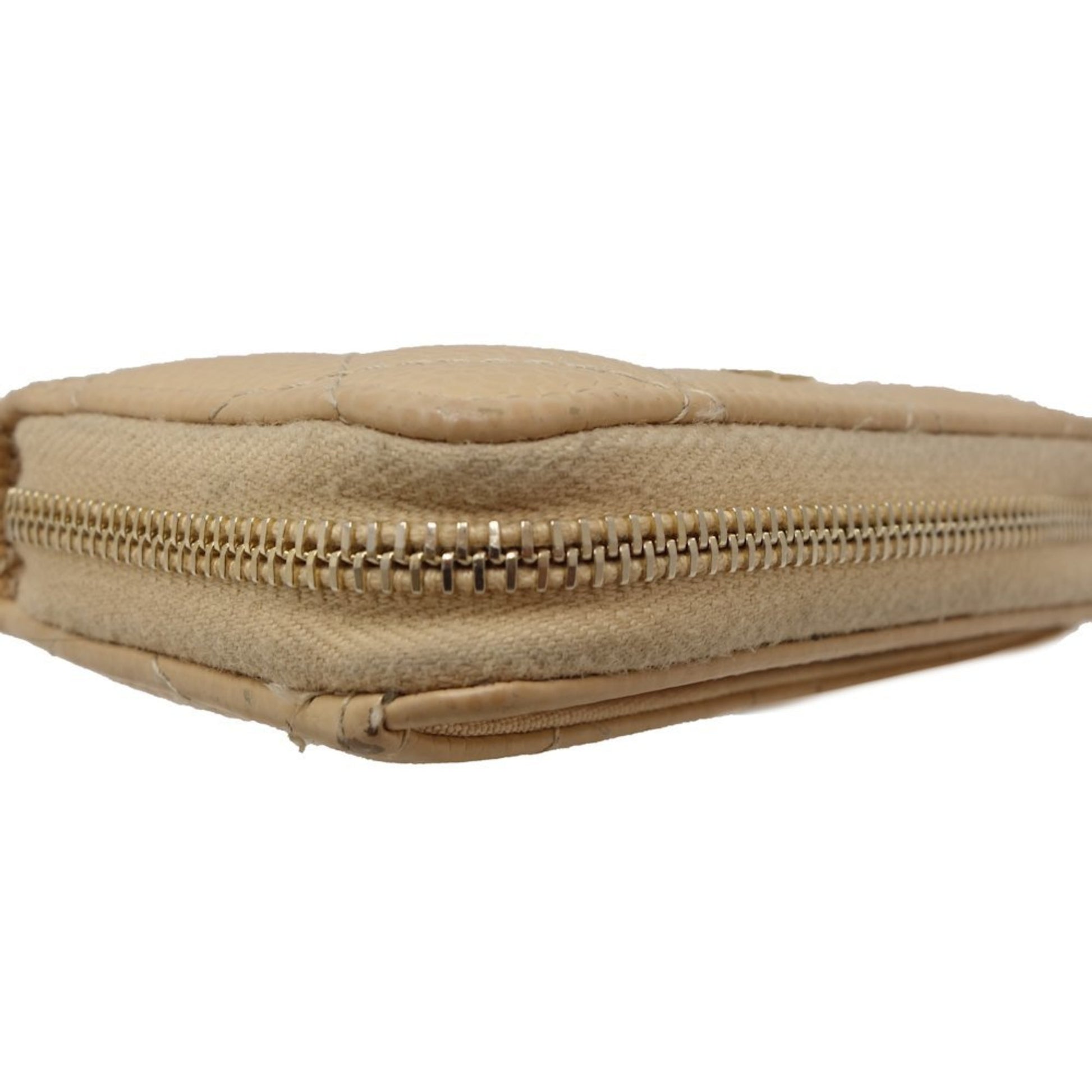 Chanel, Beige, Leather, wallet