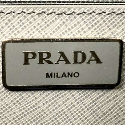 Prada Saffiano, Grey, Leather, handbag