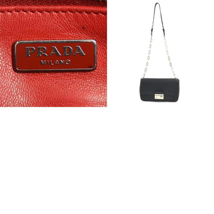 Prada, Black, Leather, shoulder