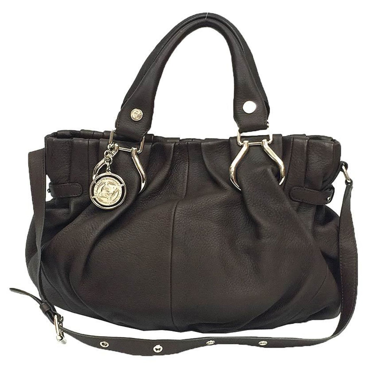 Céline, Brown, Leather, shoulder