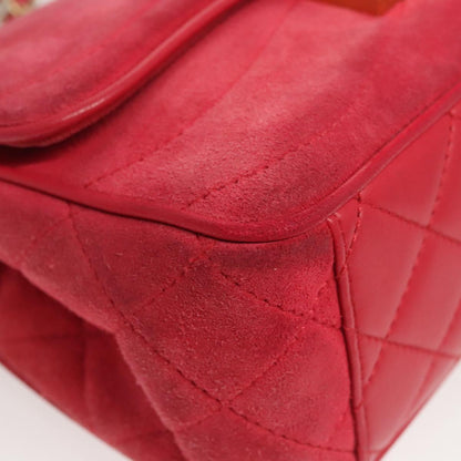 Chanel Pagoda Flap Bag Suede and Lambskin, PINK, SUEDE, Shoulder bag