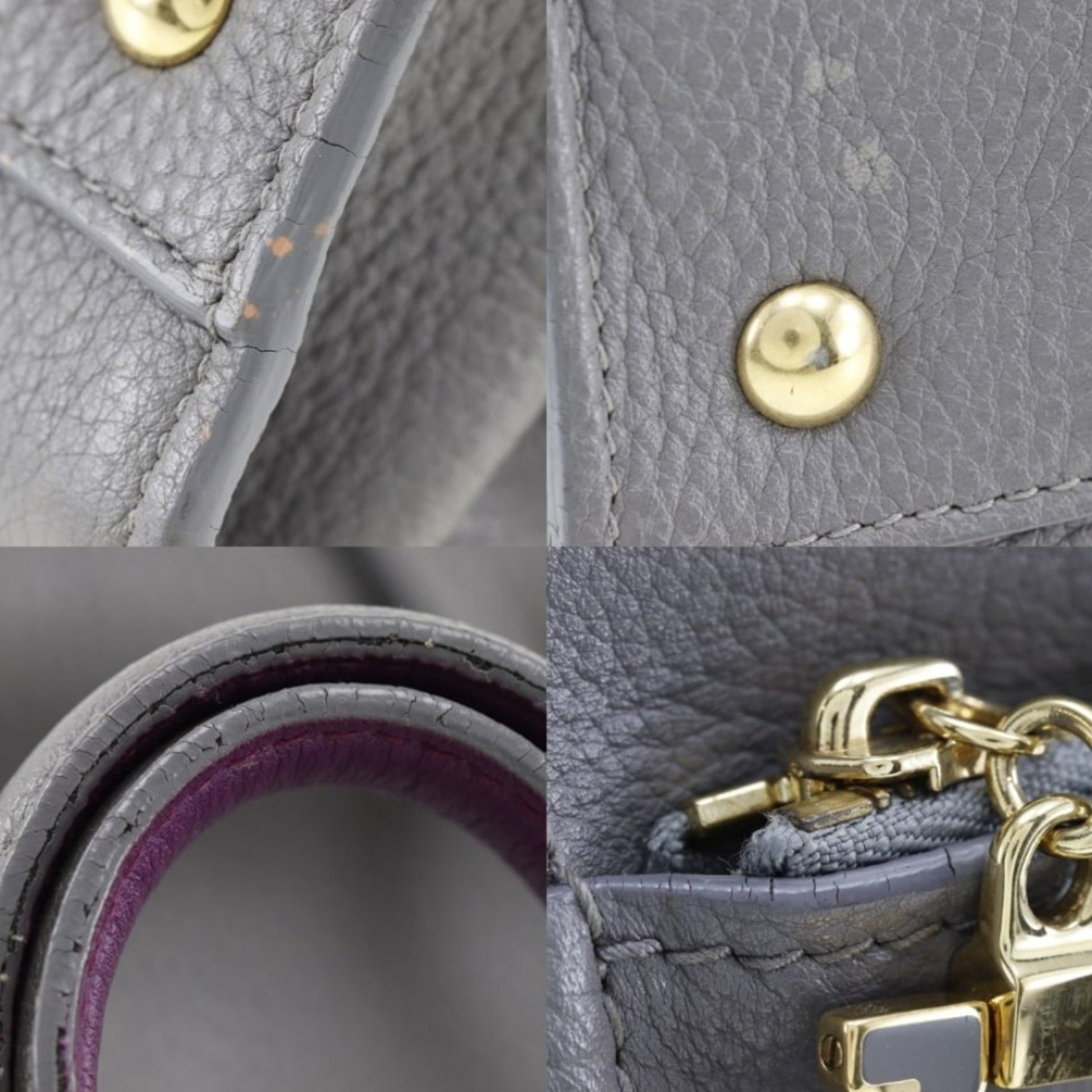 Salvatore Ferragamo Gancini, Grey, Leather, tote