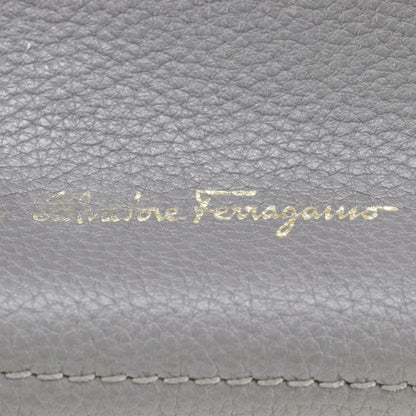Salvatore Ferragamo Gancini, Grey, Leather, tote