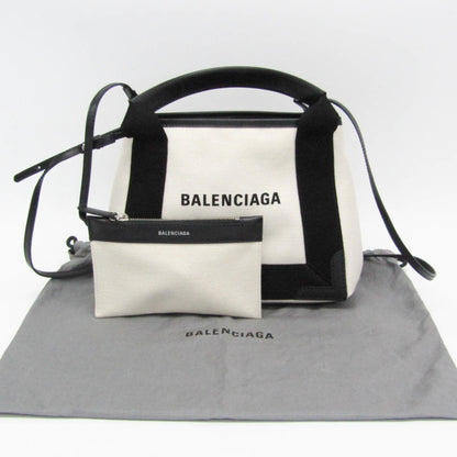 Balenciaga Navy, Beige, Canvas, handbag