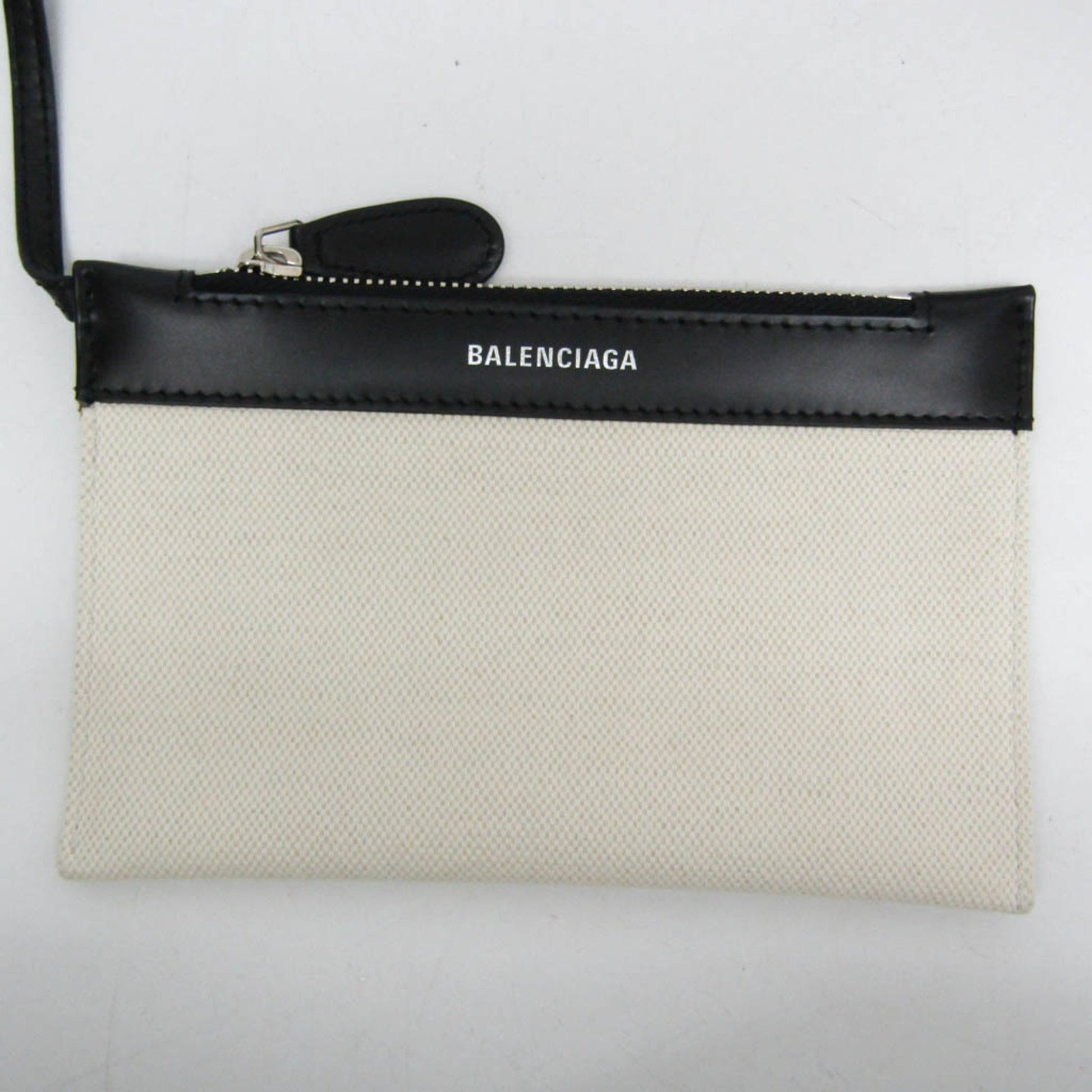 Balenciaga Navy, Beige, Canvas, handbag