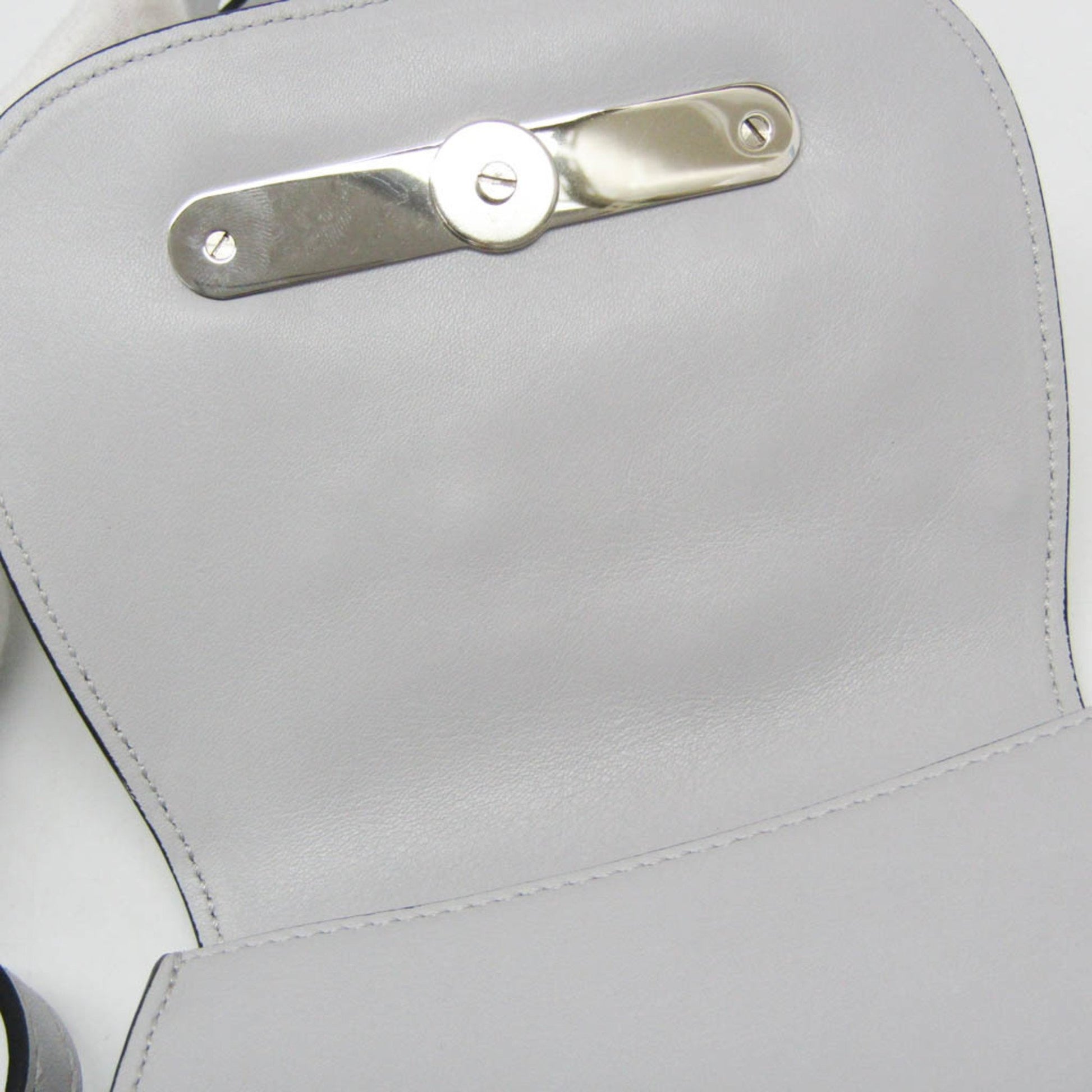 TOD'S Double T, Grey, Leather, shoulder