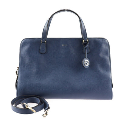 Gucci Interlocking G, Blue, Leather, handbag
