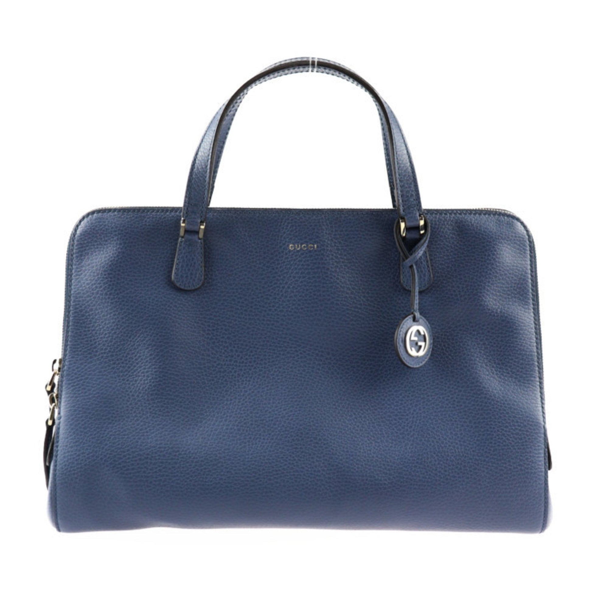 Gucci Interlocking G, Blue, Leather, handbag