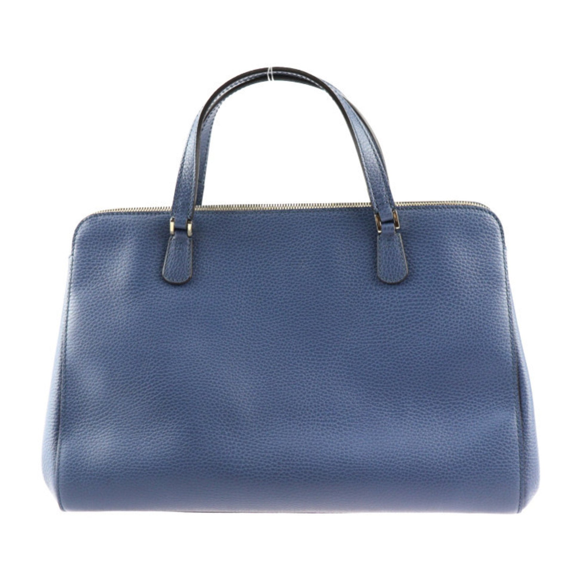 Gucci Interlocking G, Blue, Leather, handbag