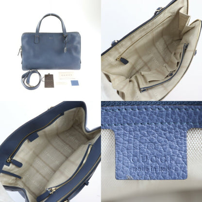 Gucci Interlocking G, Blue, Leather, handbag