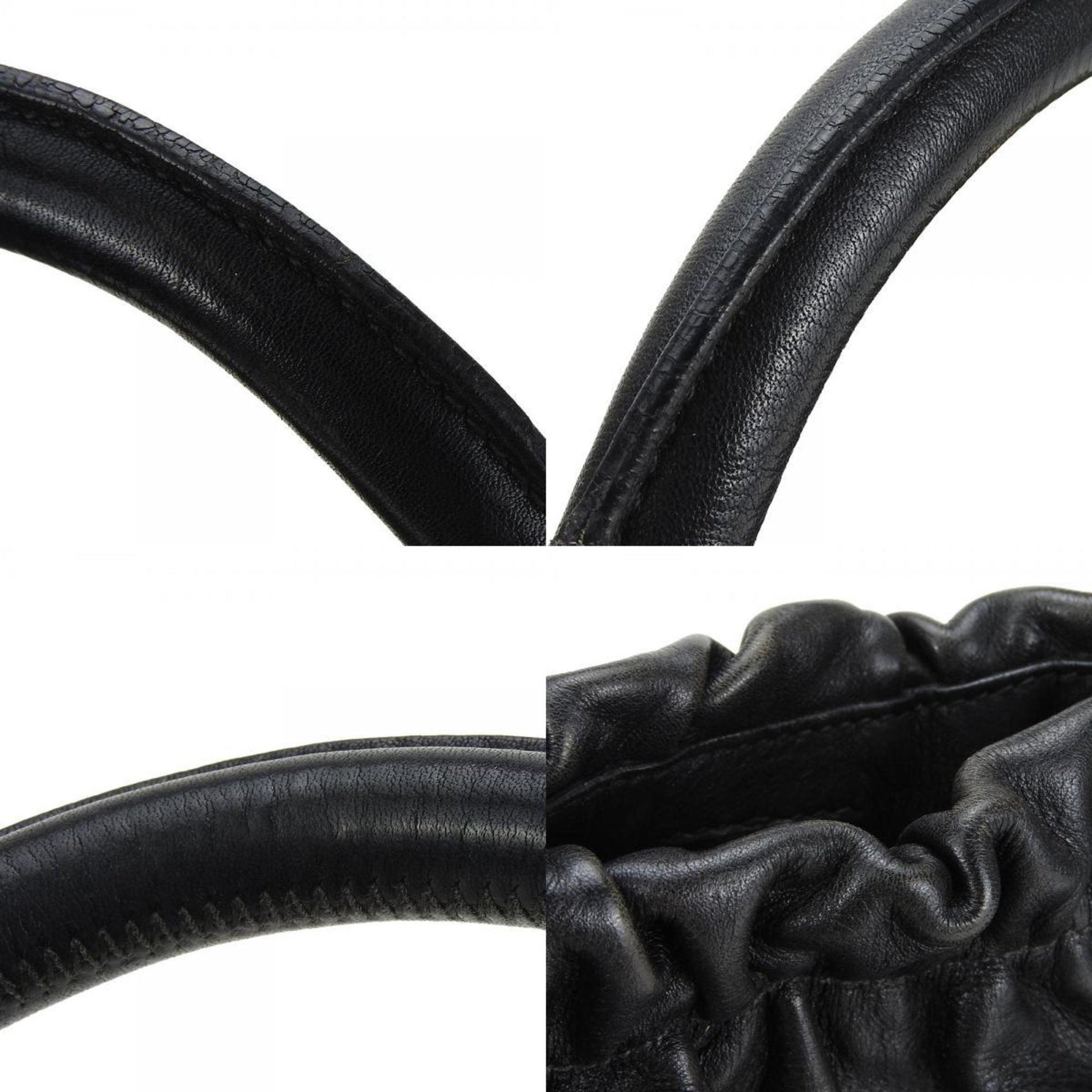 Prada Saffiano, Black, Leather, handbag