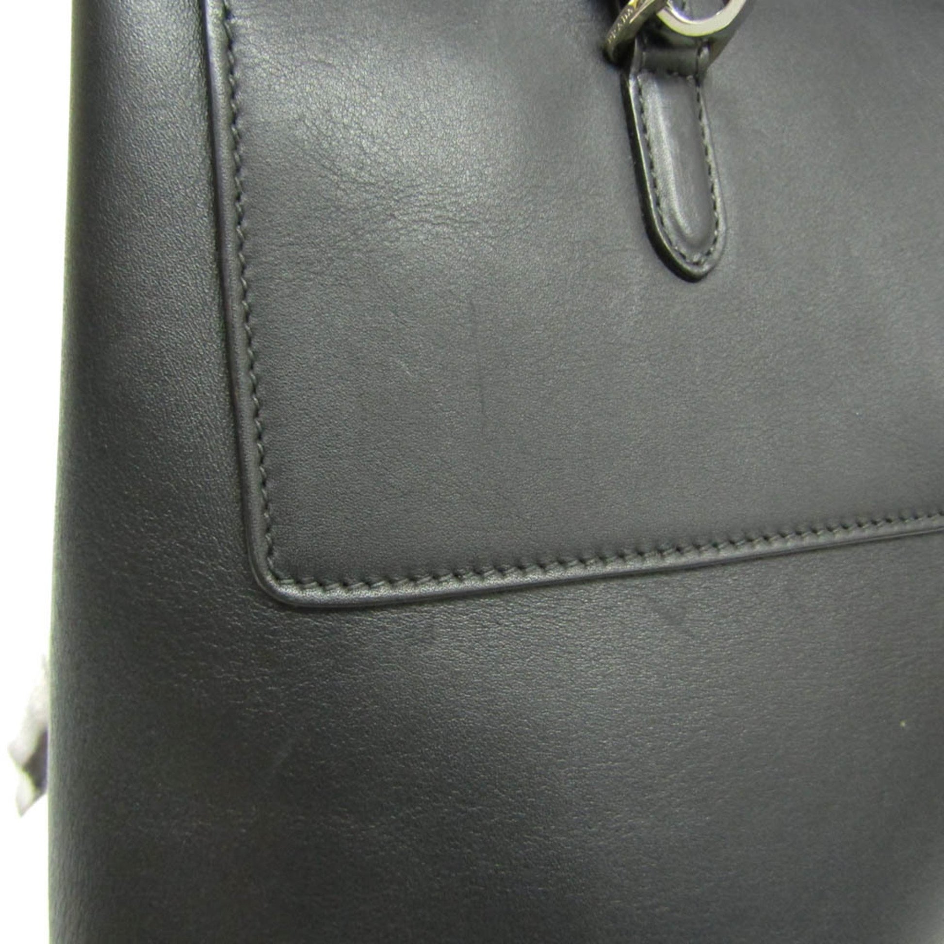 Prada Vitello, Black, Leather, handbag