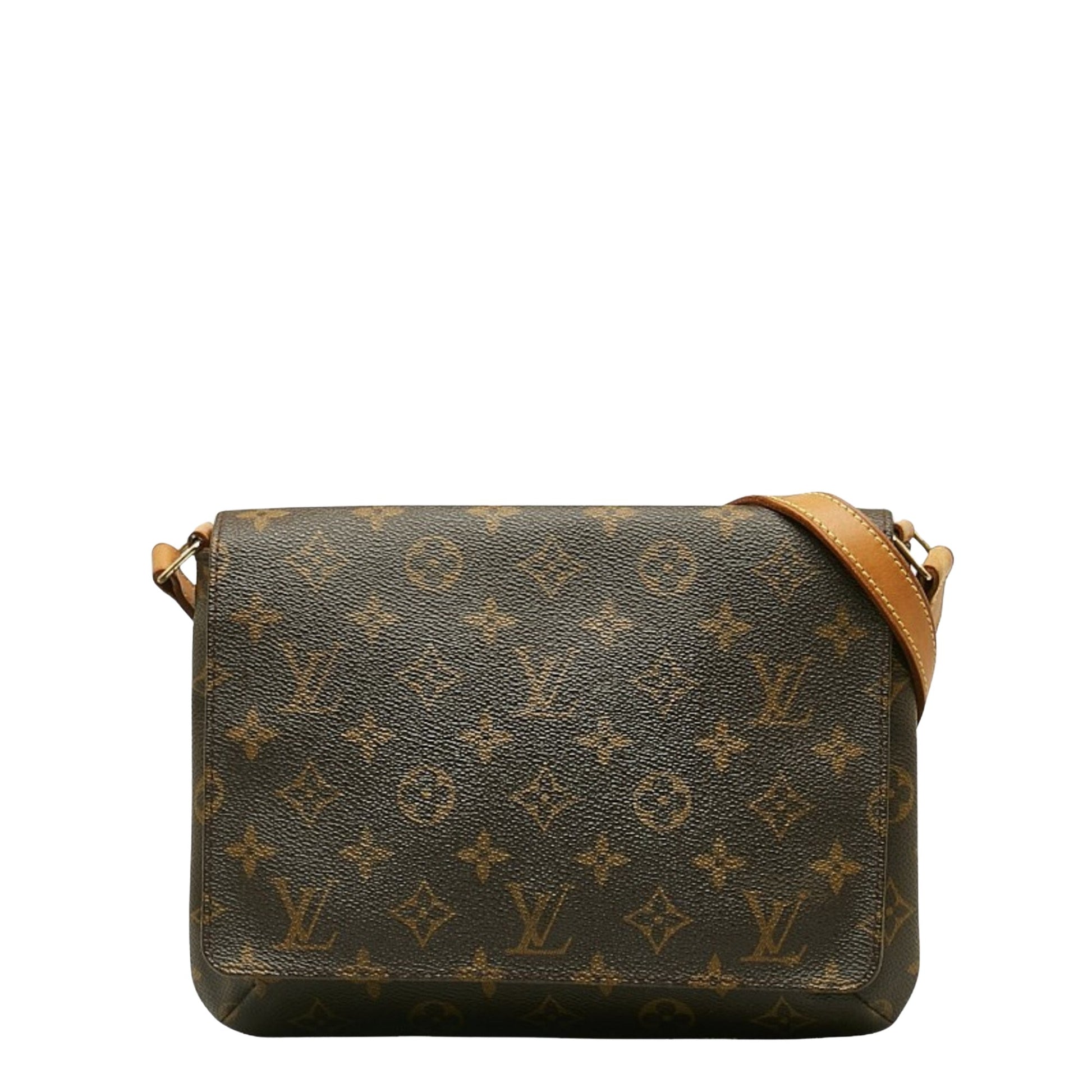 Louis Vuitton Musette Tango, Brown, Canvas, shoulder