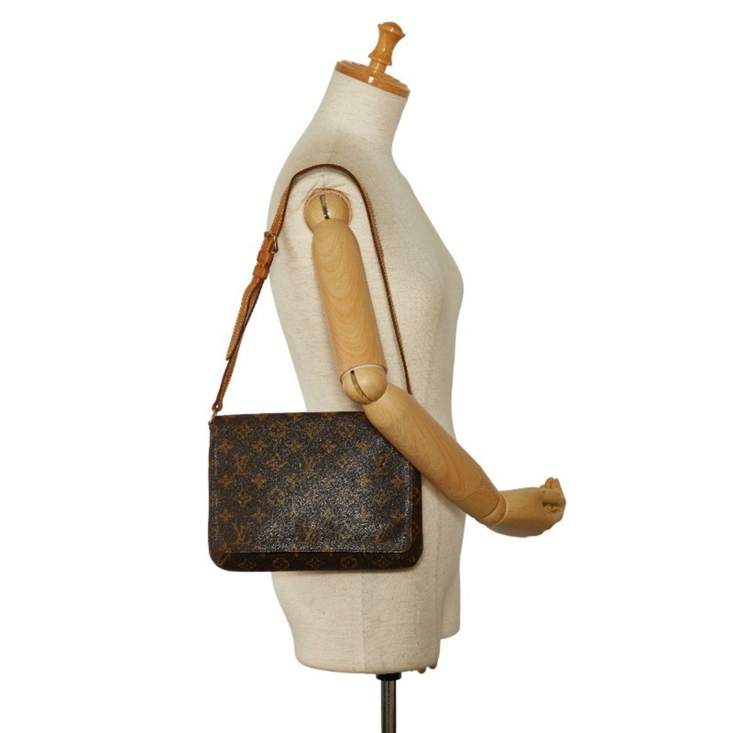 Louis Vuitton Musette Tango, Brown, Canvas, shoulder