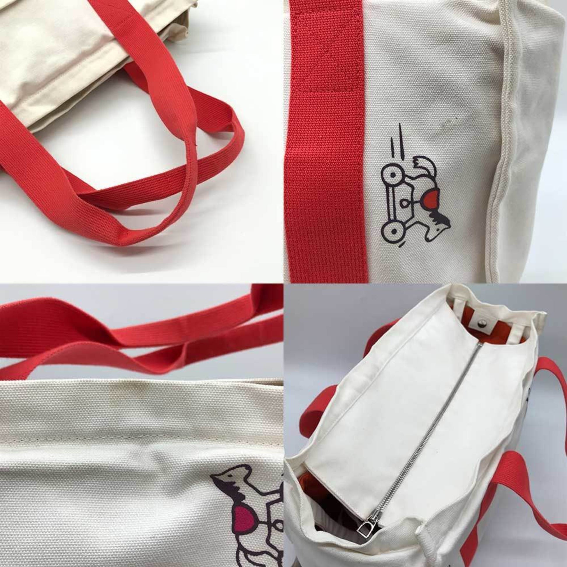 Hermès Adada, Beige, Canvas, tote