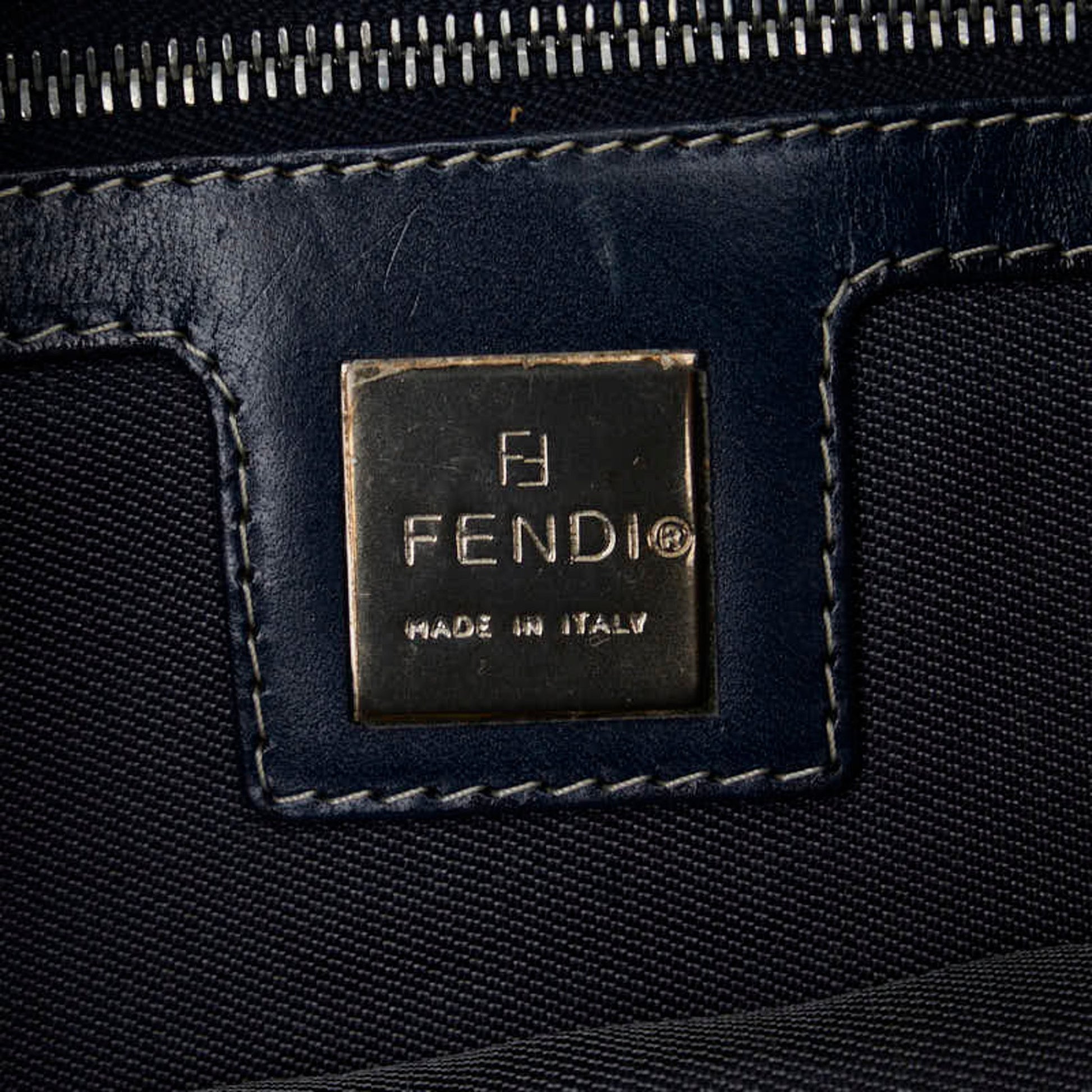 Fendi, Navy, Canvas, tote