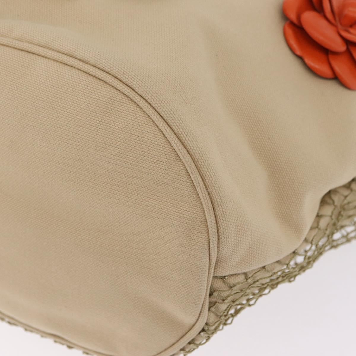 Chanel Camellia Flower Tote Canvas, Beige, Canvas, Tote Bag