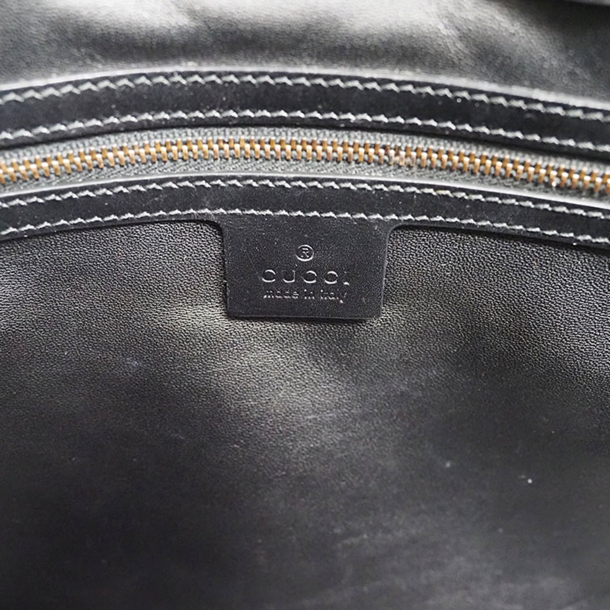 Gucci --, Black, Leather, tote