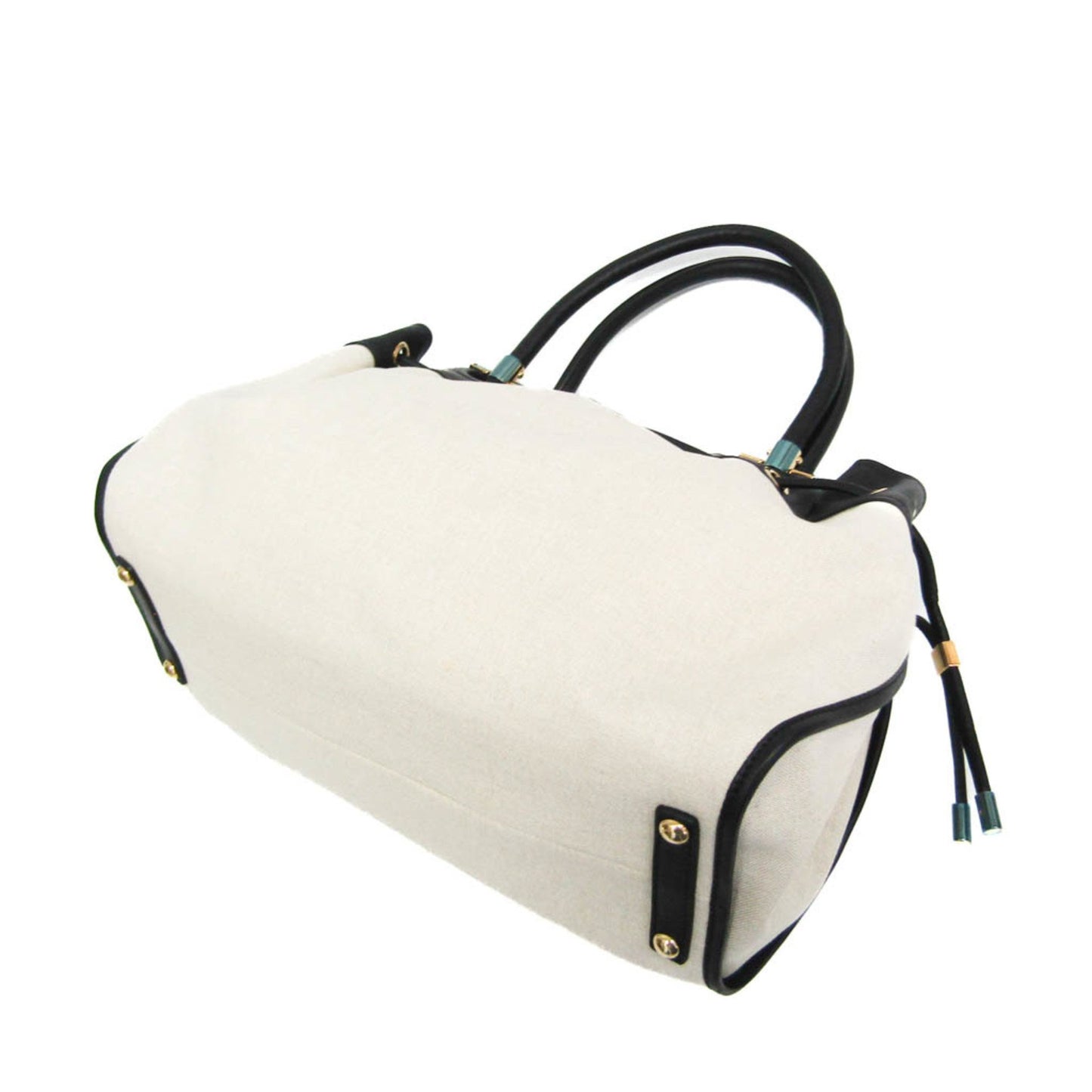 Salvatore Ferragamo Gancini, Beige, Canvas, handbag
