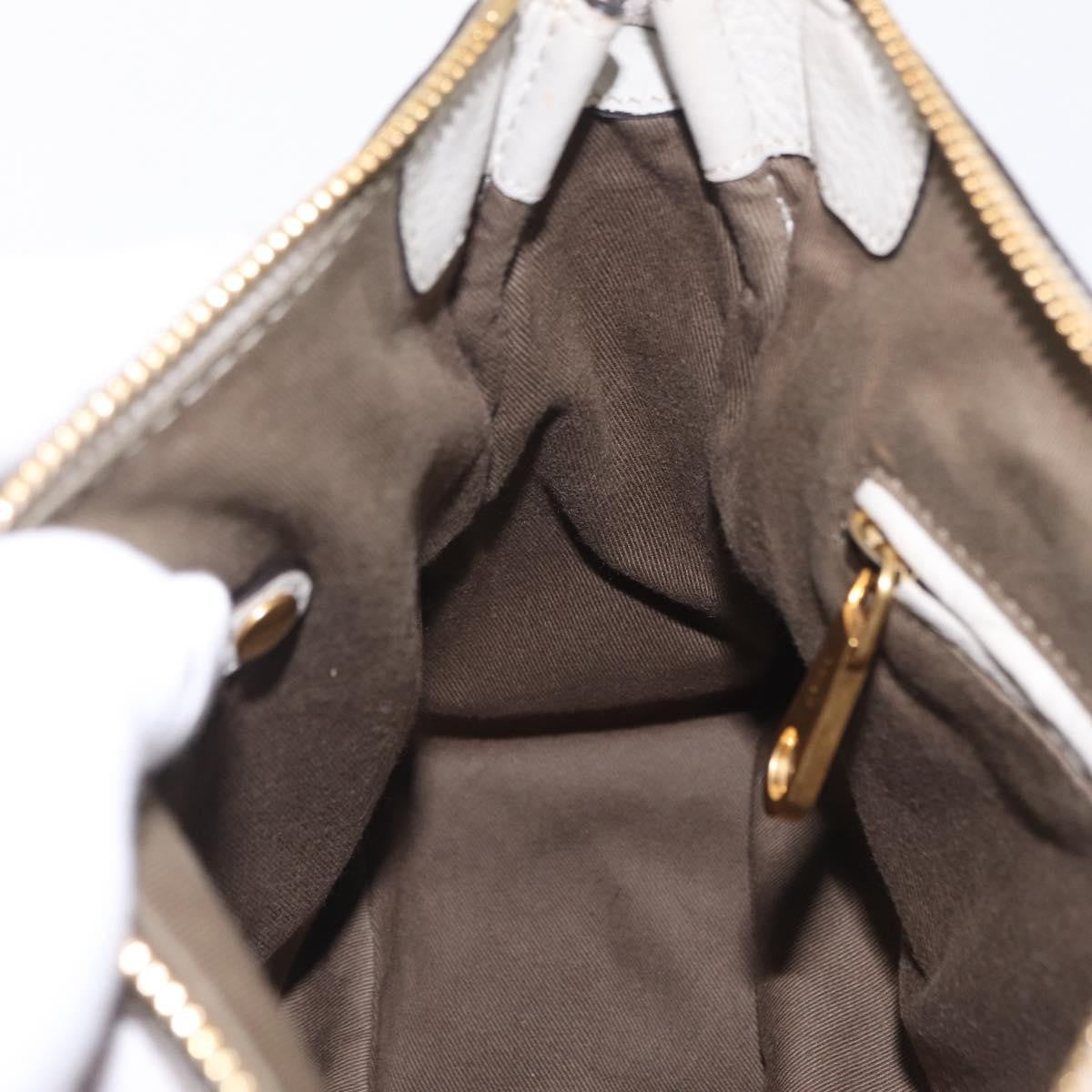 Chloe Marcie Satchel Leather, Gray, Leather, Handbag
