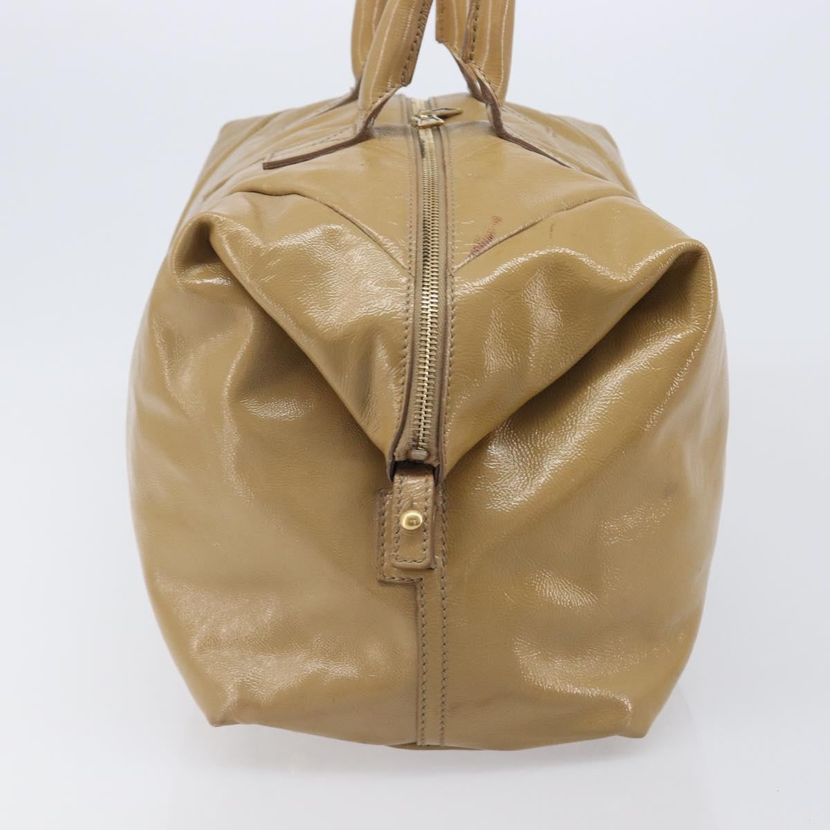 Saint Laurent Easy Y Satchel Patent, Beige, Patent Leather, Handbag