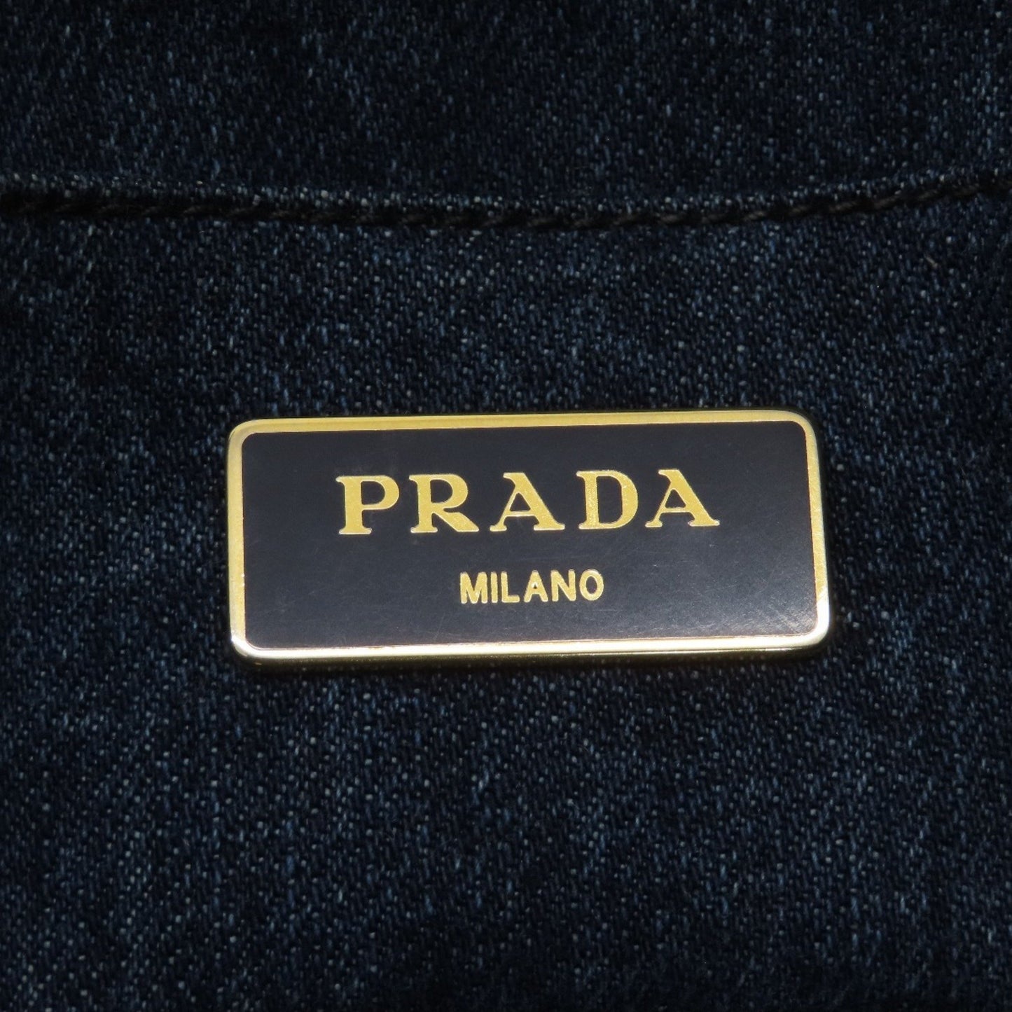 Prada Canapa, Blue, Denim - Jeans, tote