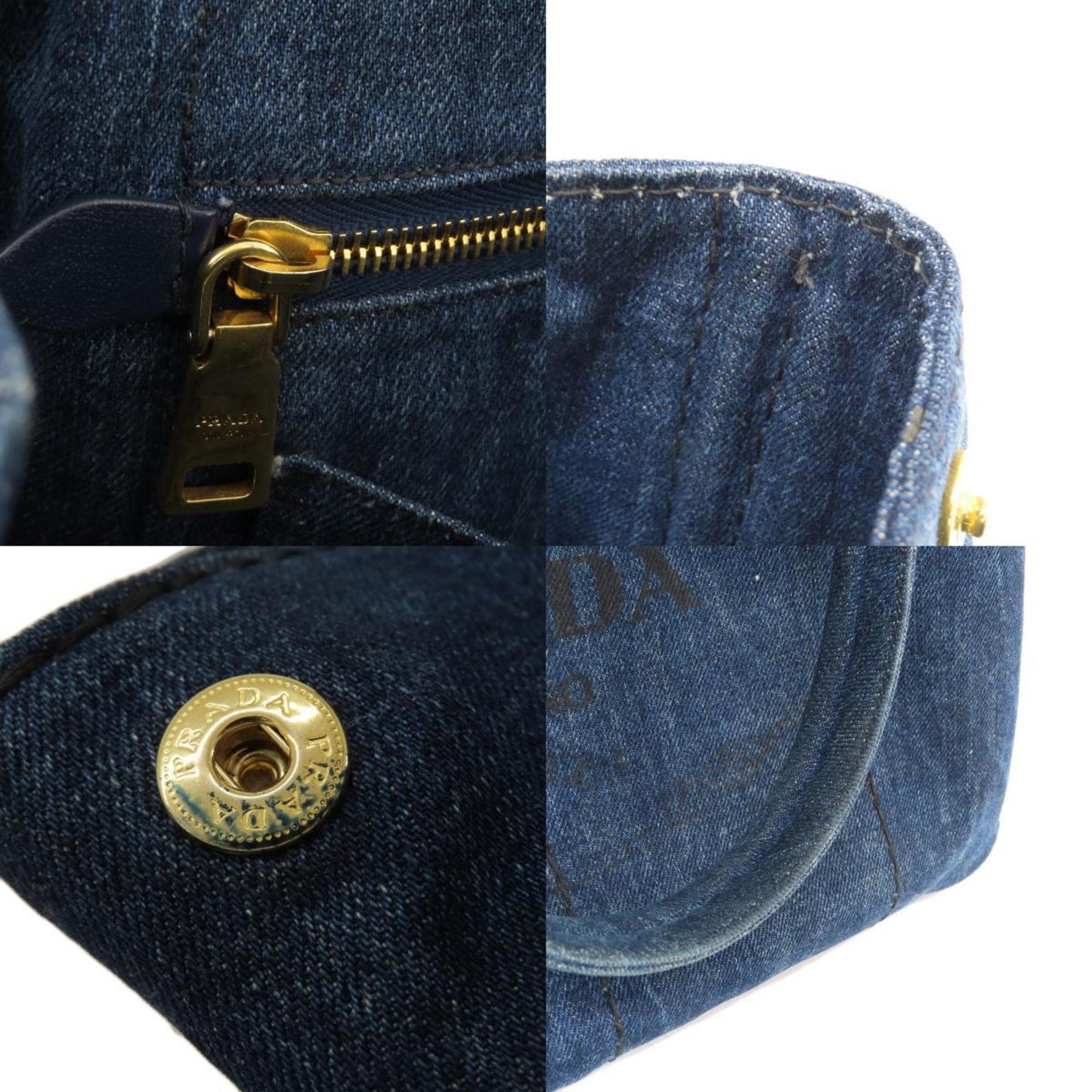 Prada Canapa, Blue, Denim - Jeans, tote