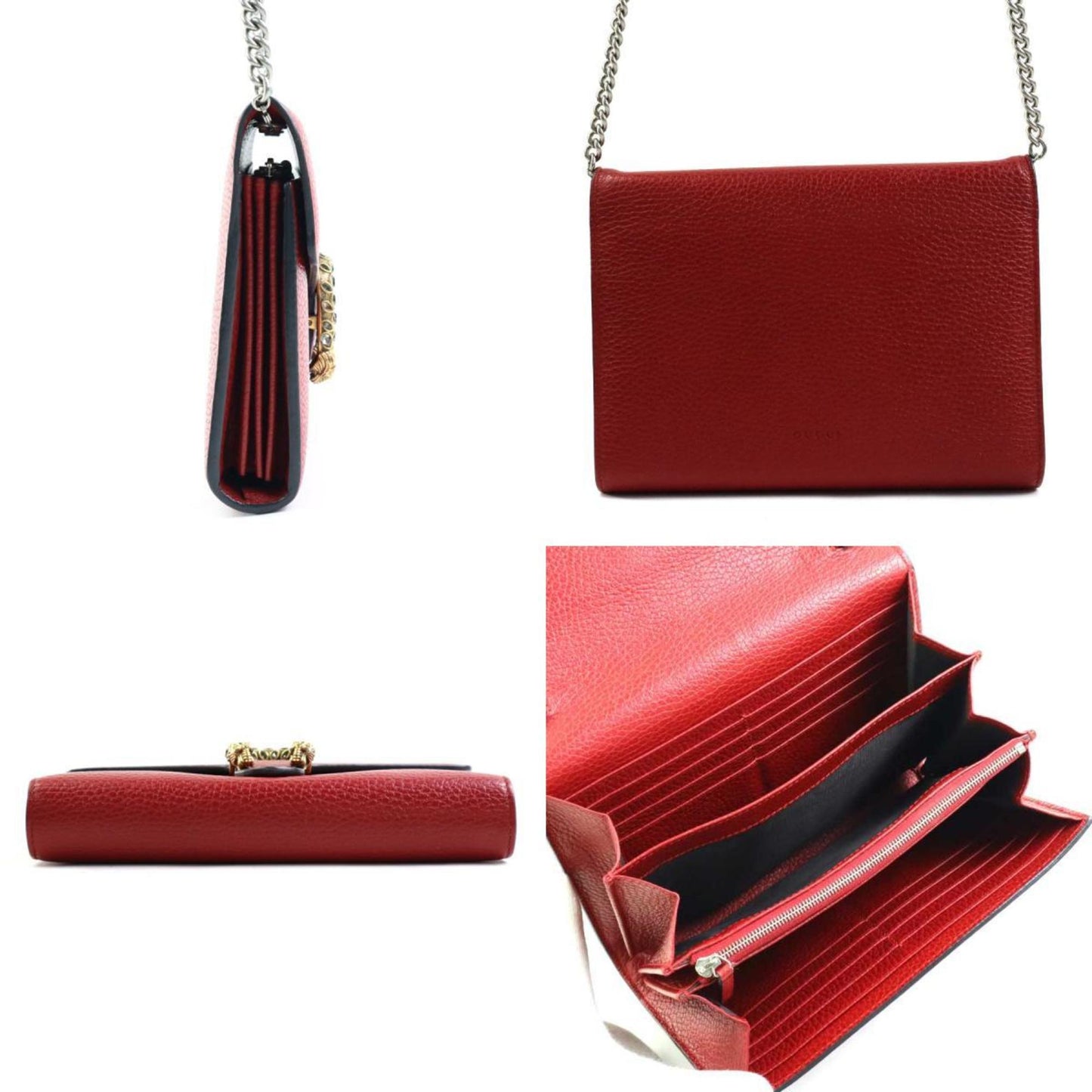 Gucci Dionysus, Red, Leather, wallet