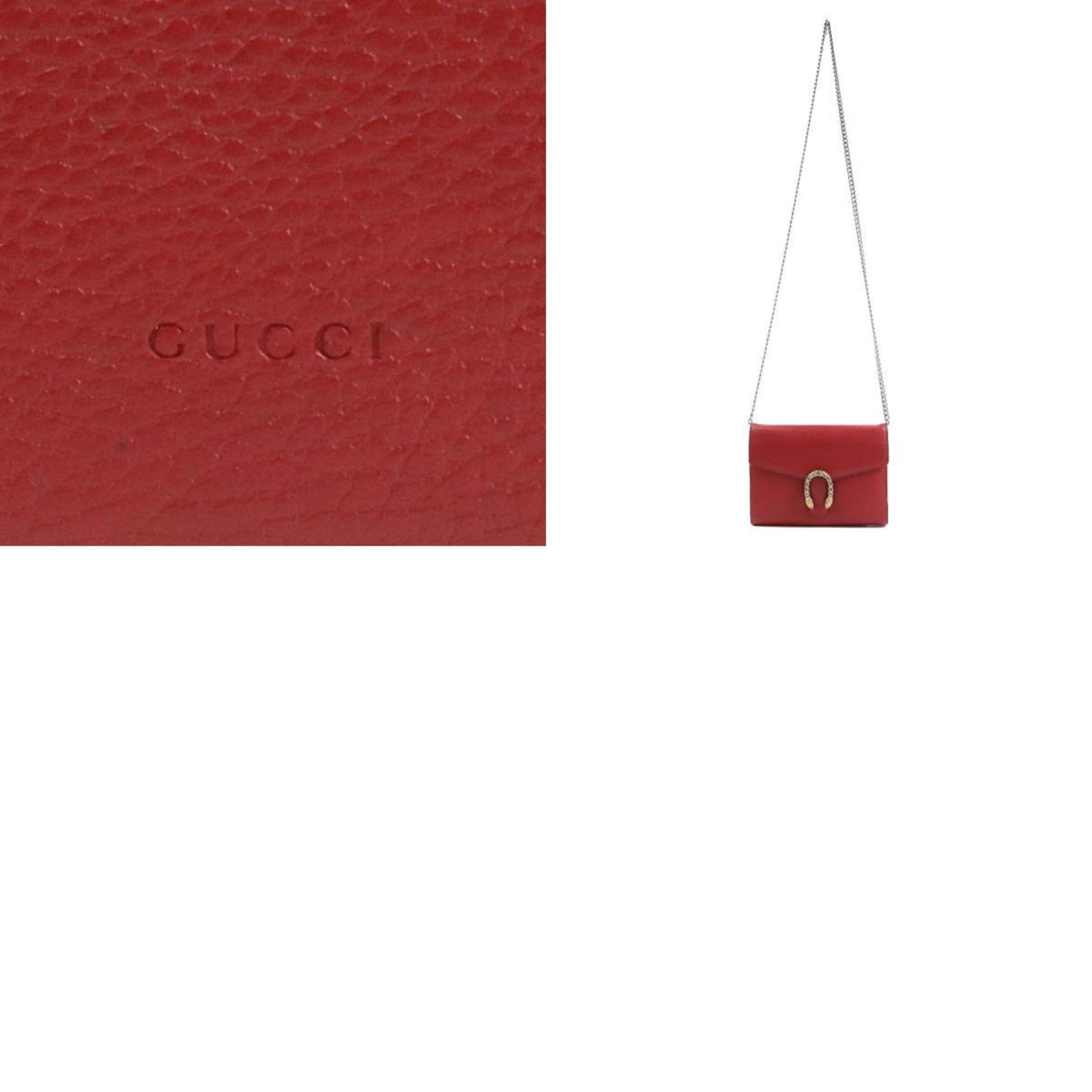 Gucci Dionysus, Red, Leather, wallet
