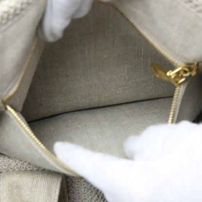 Prada Bauletto, Beige, Canvas, tote
