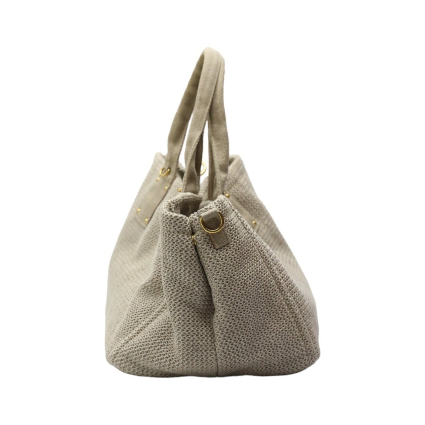 Prada Bauletto, Beige, Canvas, tote