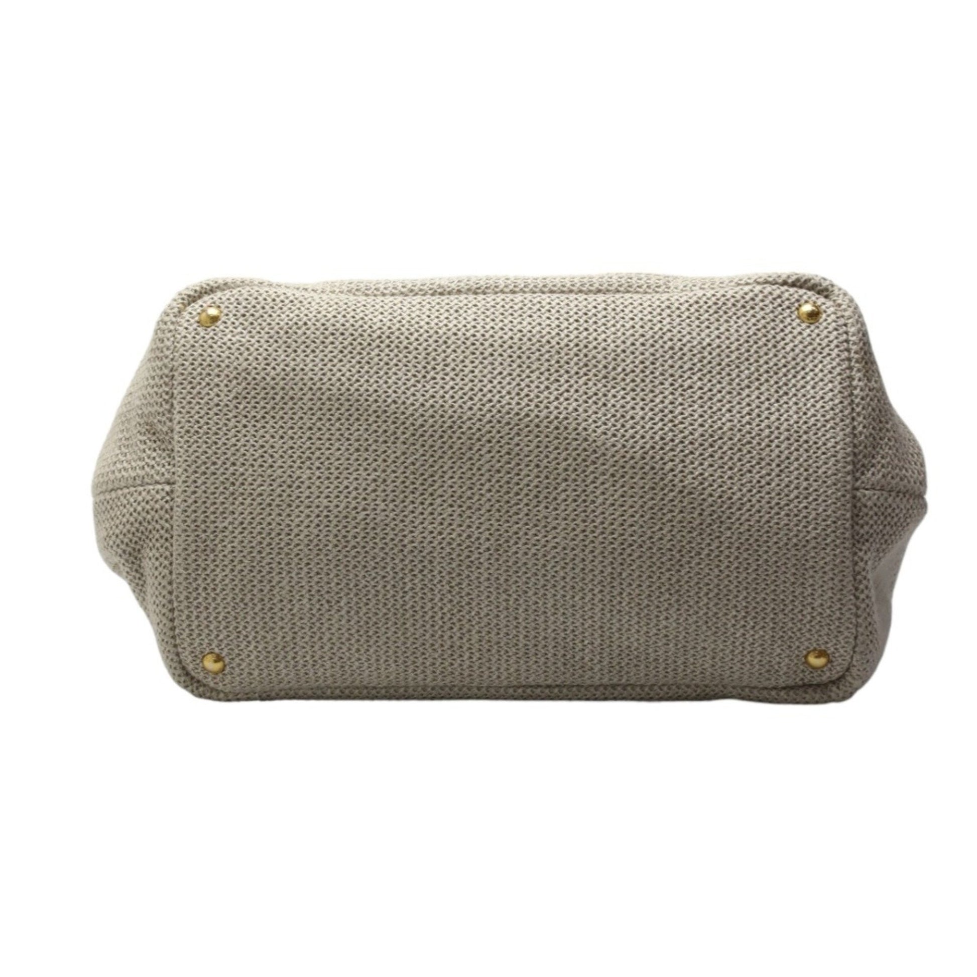 Prada Bauletto, Beige, Canvas, tote