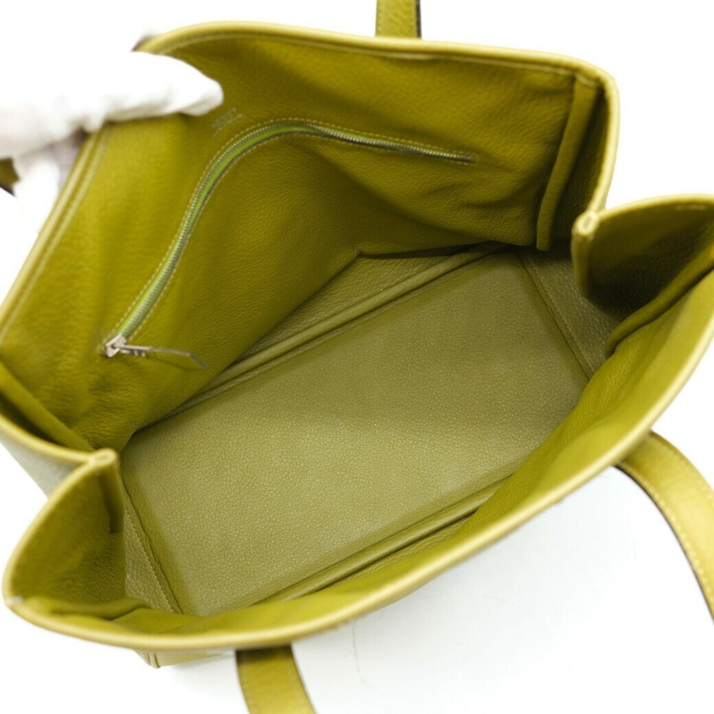 Hermès Victoria, Green, Leather, tote