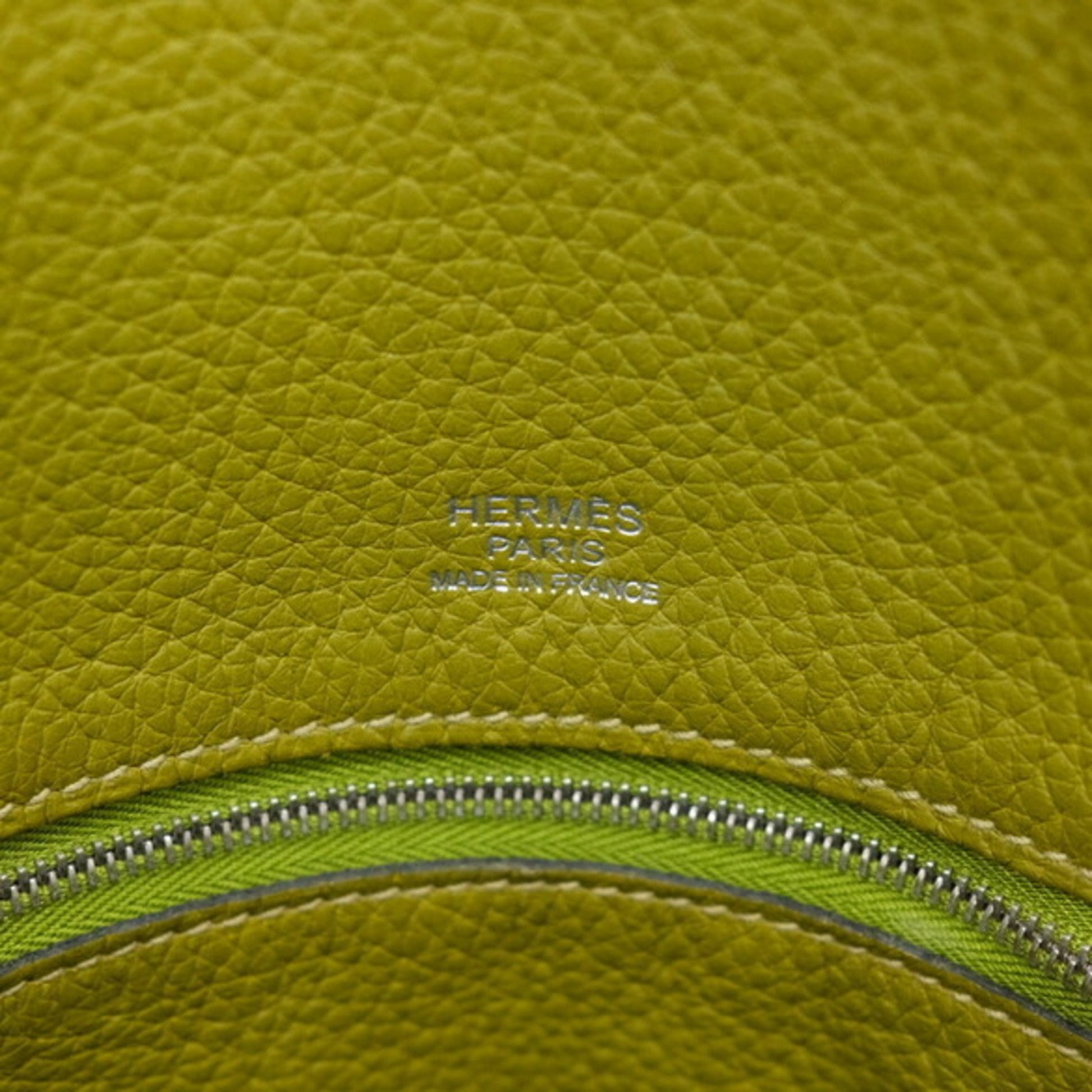 Hermès Victoria, Green, Leather, tote