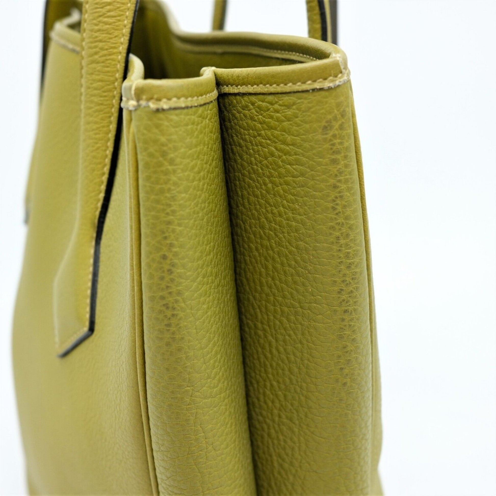 Hermès Victoria, Green, Leather, tote