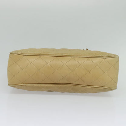 Chanel, Beige, Leather, shoulder