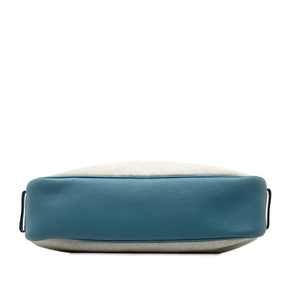 Hermès Tsako, Blue, Canvas, shoulder