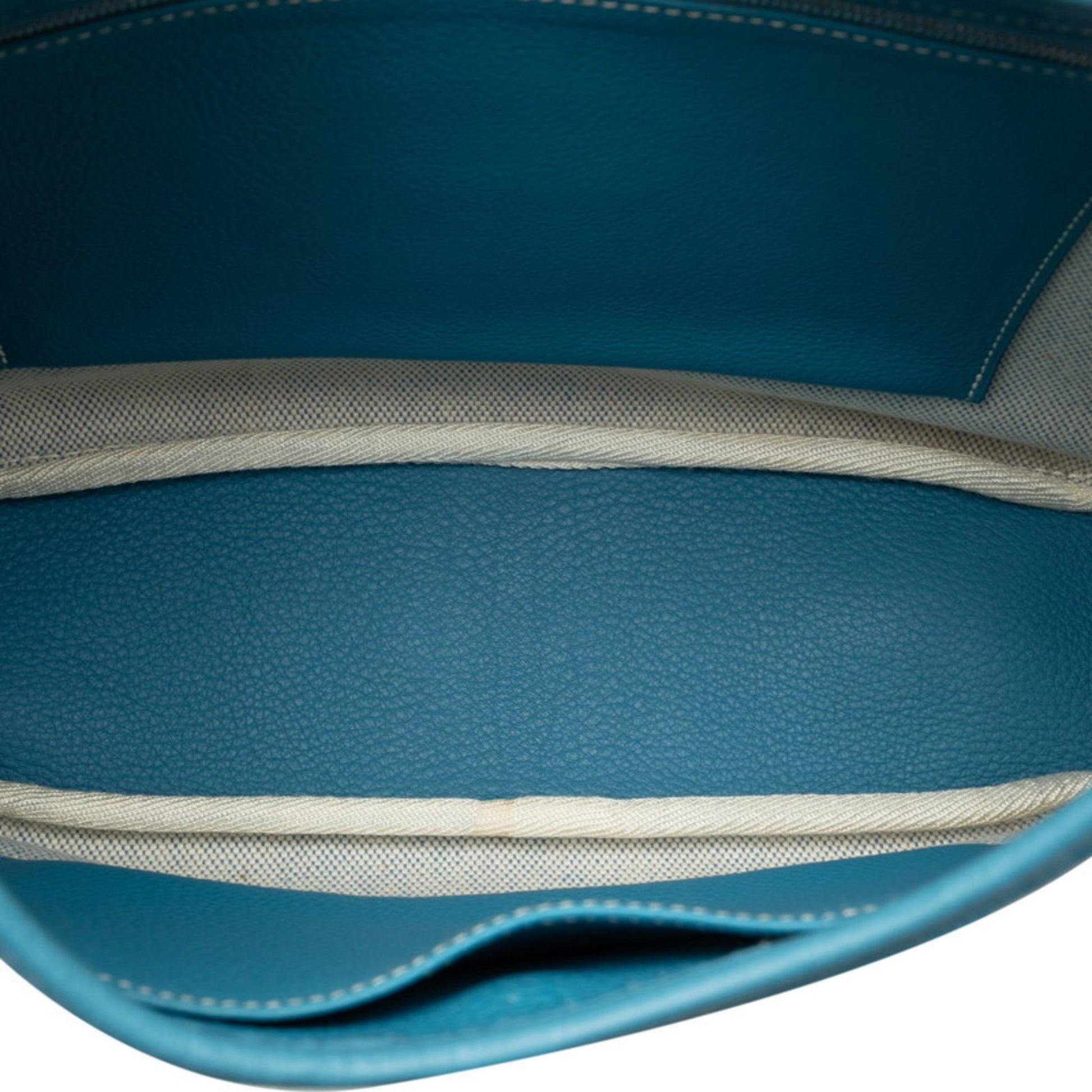 Hermès Tsako, Blue, Canvas, shoulder