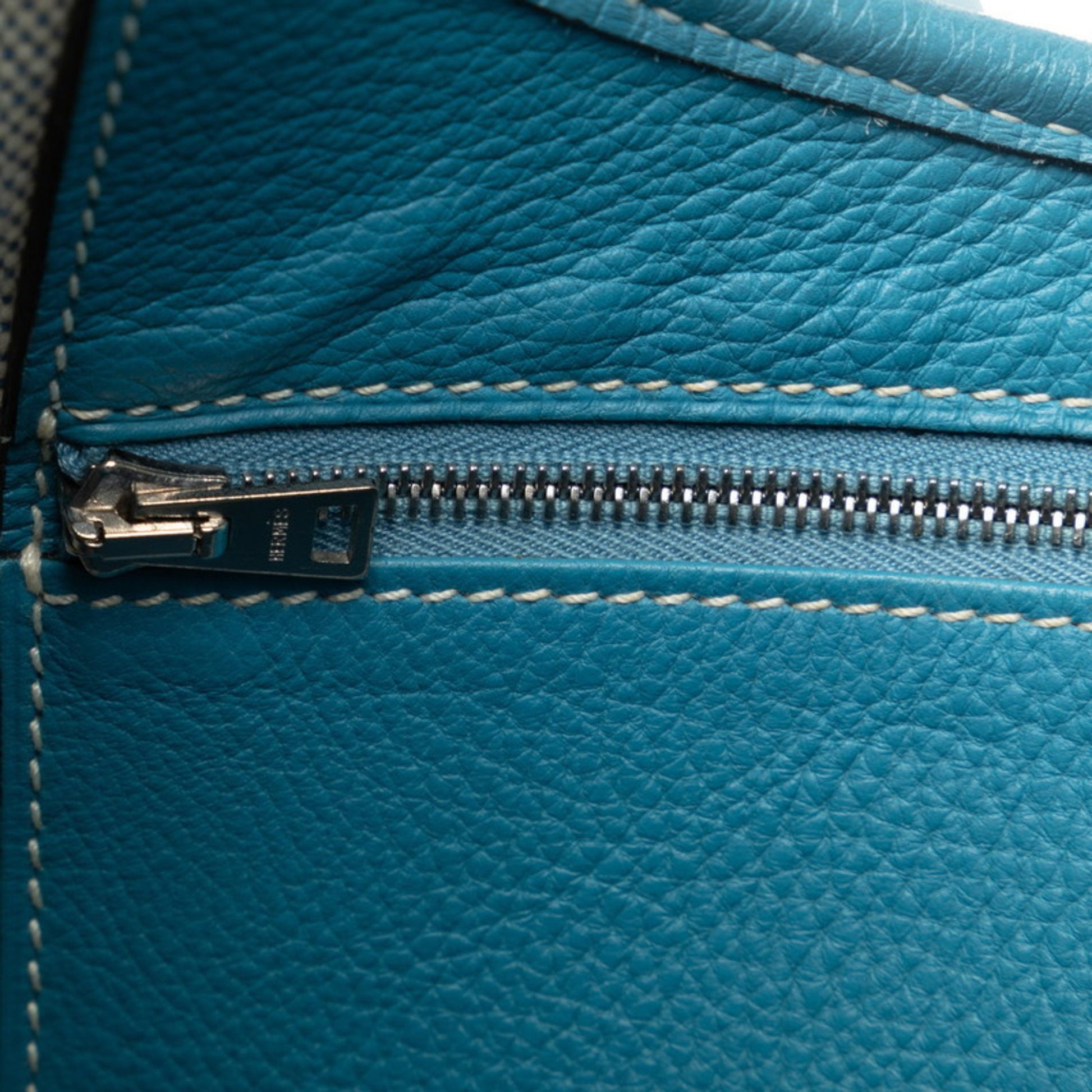 Hermès Tsako, Blue, Canvas, shoulder