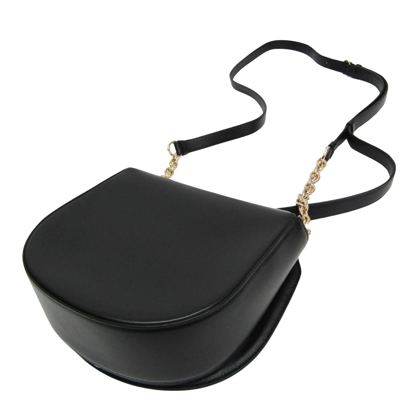 Salvatore Ferragamo Gancini, Black, Leather, shoulder
