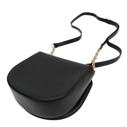 Salvatore Ferragamo Gancini, Black, Leather, shoulder