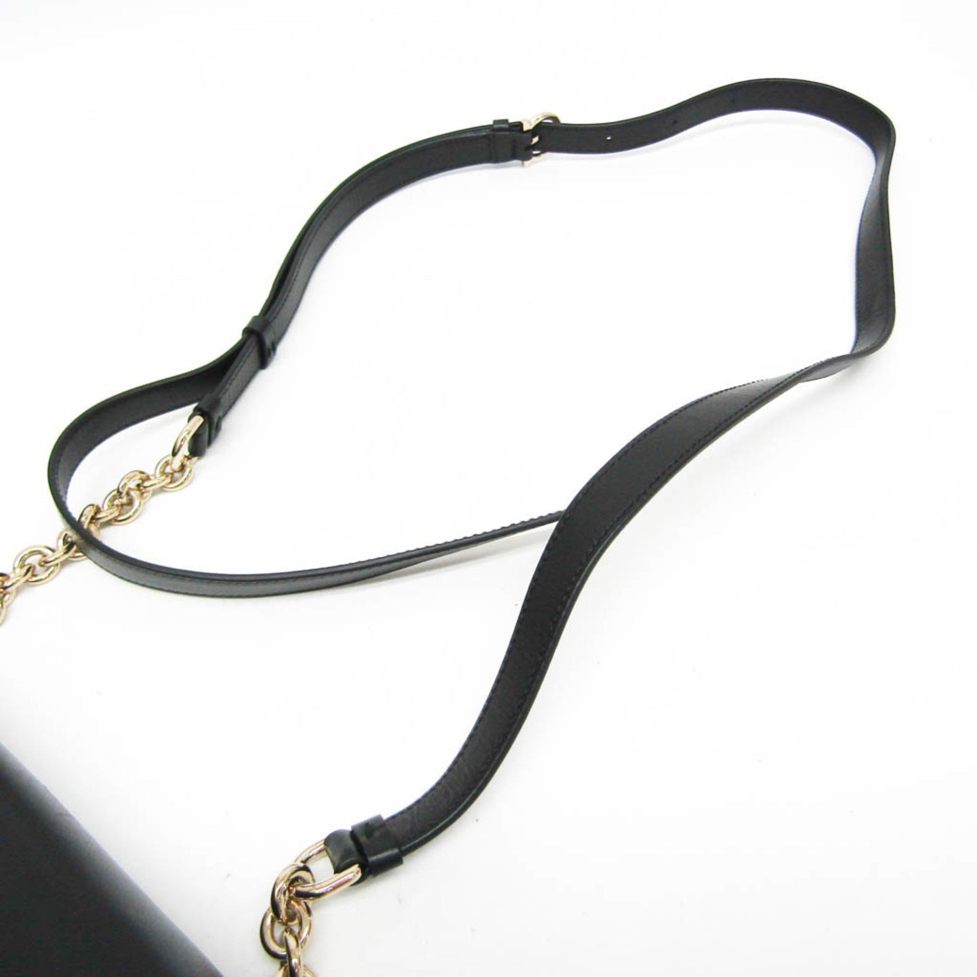 Salvatore Ferragamo Gancini, Black, Leather, shoulder