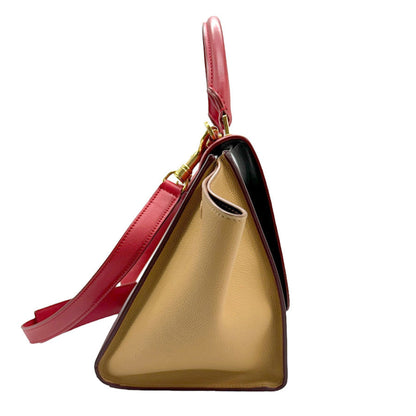 Celine Tricolor Trapeze Bag Leather, MULTICOLOUR, LEATHER, Handbag