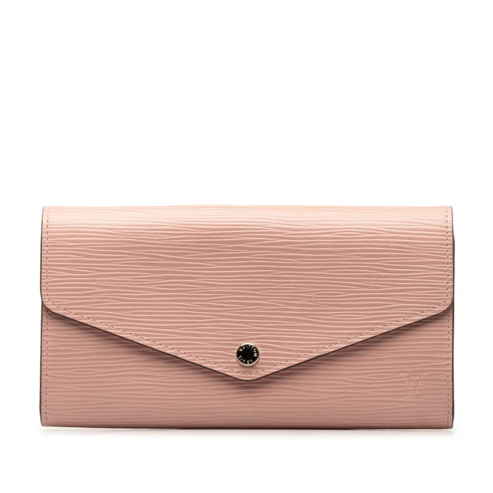 Louis Vuitton Portefeuille Sarah, Pink, Leather, wallet