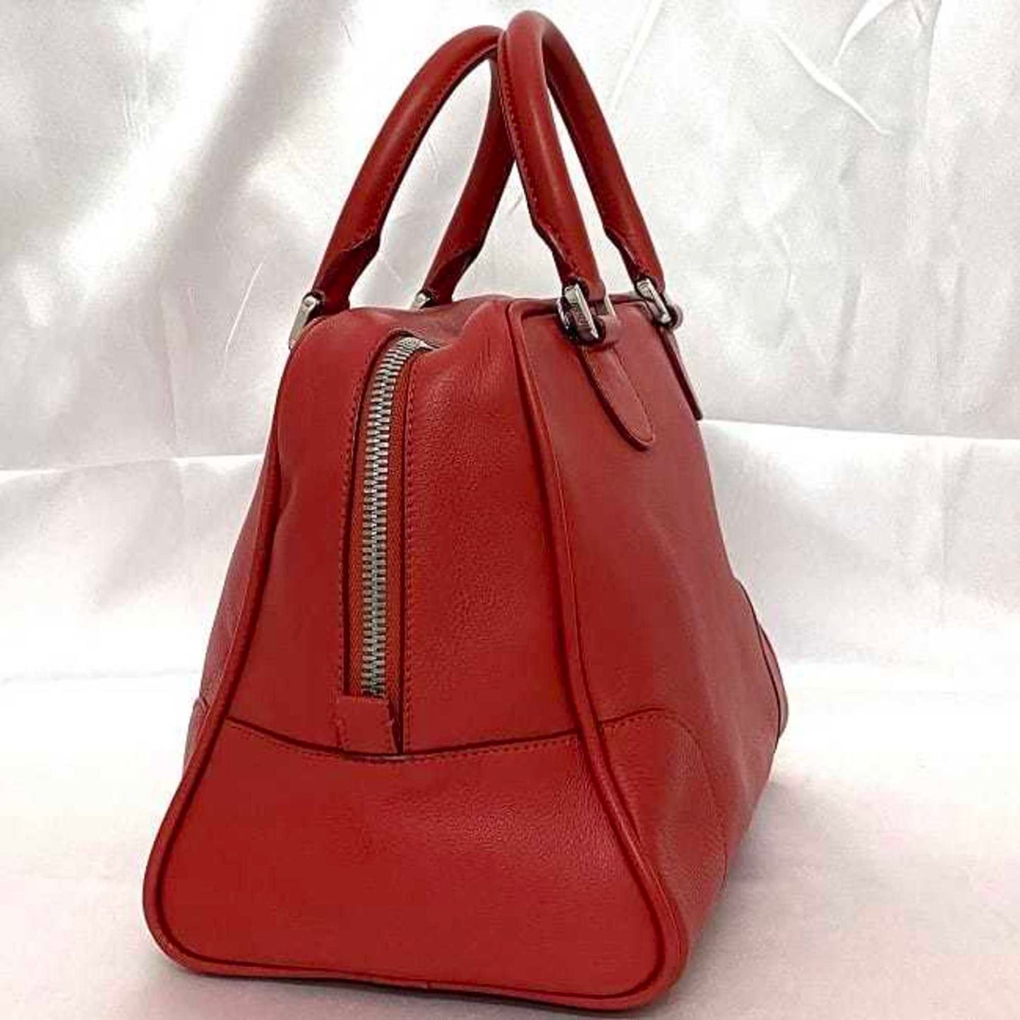 Loewe Amazona 75, Red, Leather, handbag