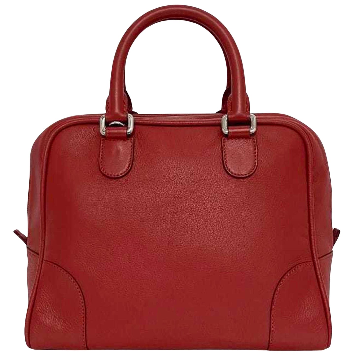 Loewe Amazona 75, Red, Leather, handbag